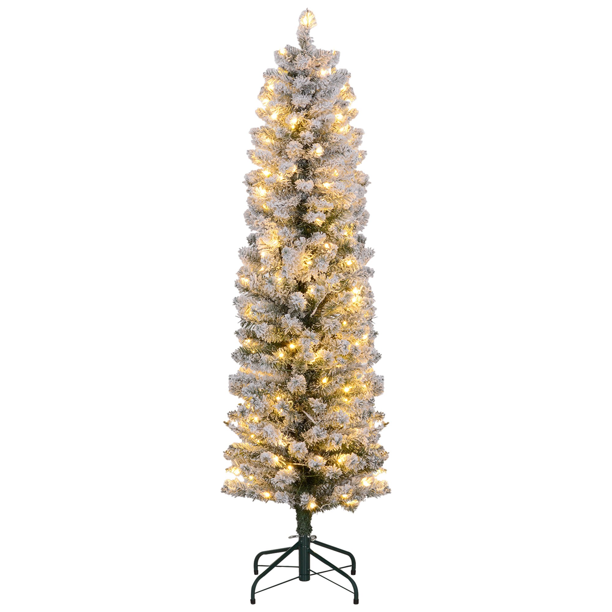 Künstlicher Weihnachtsbaum, 150 Cm, 263 Mattierte Zweige, Warmweiße Led-lichter, Metallständer, Realistisch