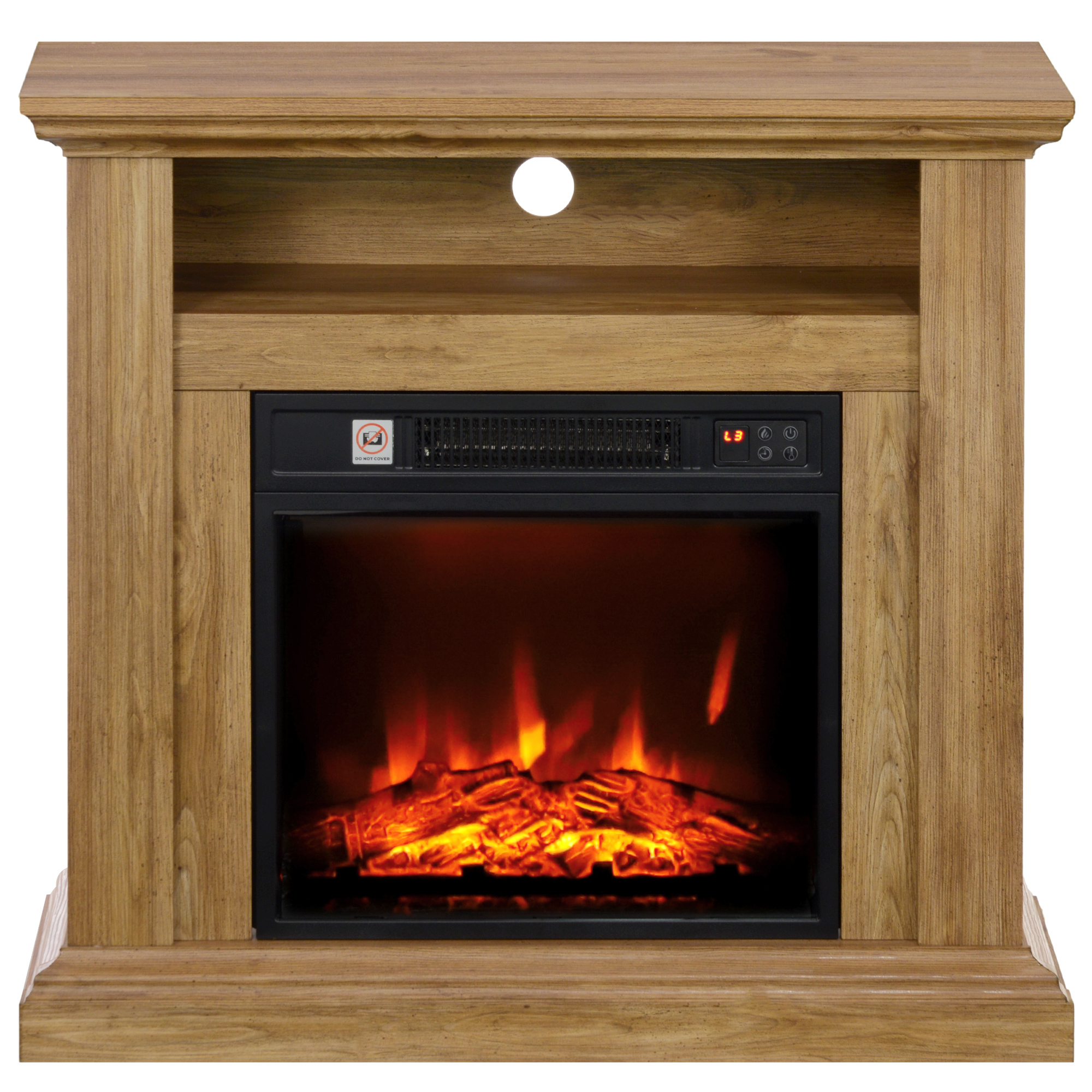 Elektrischer 3d-kamin Mit Realistischen Flammen, Einstellbare Leistung 1800 W, Fernbedienung, 81,5 X 30 X 76,2 Cm, Braune Holzoptik