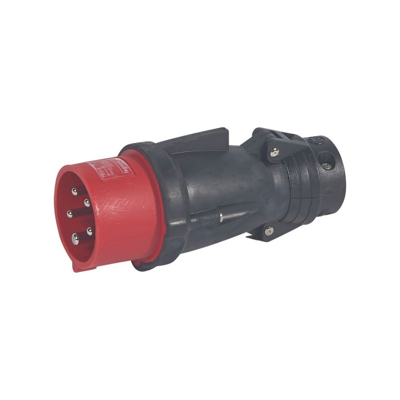 Legrand 052254 Hypra-stecker, Gerade – Ip44 – 16 A – 380/415 V – 3p+n+t-steckdose – Gummi