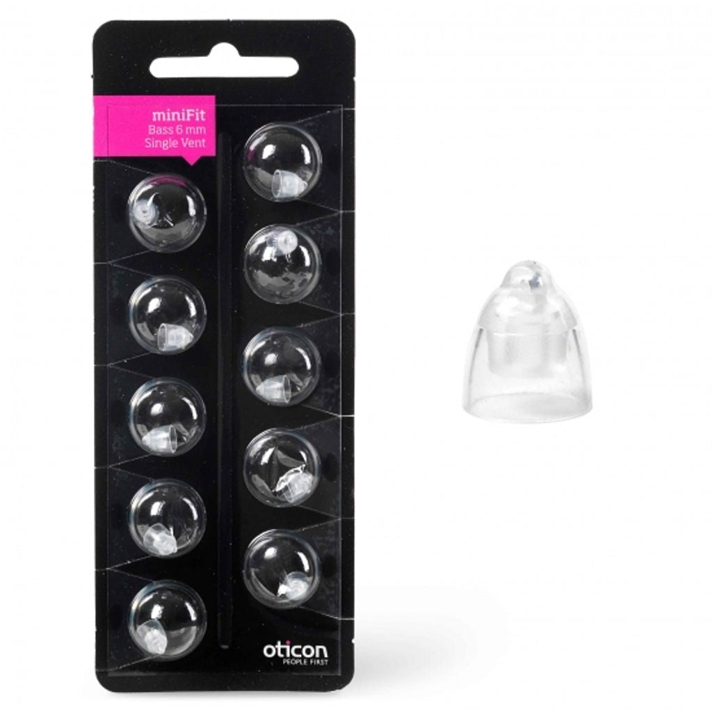 Oticon Dome Bass Single Minifit 6mm Model Alta/nera (10/frp)