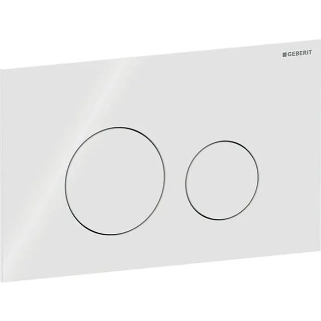 Geberit Sigma 40 Round Betätigungsplatte 115628SI1 Round, weiß, für 2-Mengen-Spülung, Round