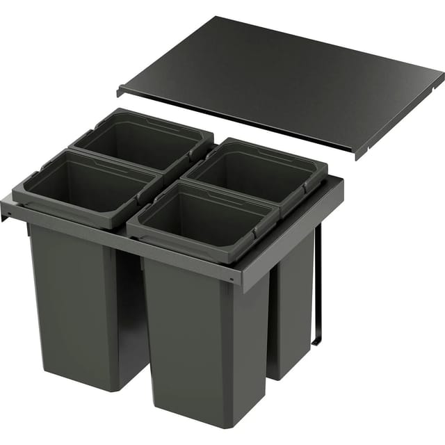 Vauth-sagel - vs Envi Flex Pro Abfalltrennsystem - Mülltrennsystem für kb 600mm 4 x 12,5 Liter Lava