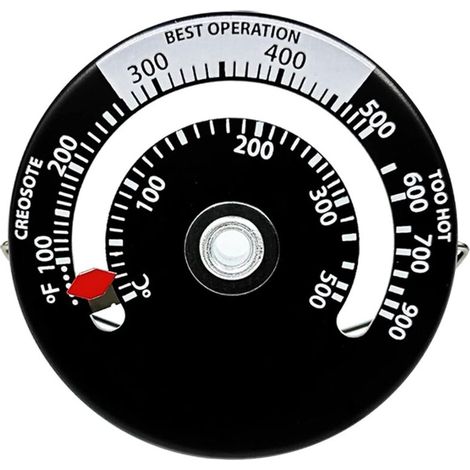 6 Cm Magnetisches Ofenthermometer – Aluminiumzifferblatt – Temperaturbereich 100 Bis 500 °c – Leistungsanzeige Für Holzöfen