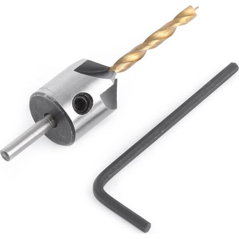 3,5-mm-holzbohrer – Kohlenstoffstahl – Kegelbohrer Mit Innensechskantschlüssel – Präzises Anfasen Und Entgraten