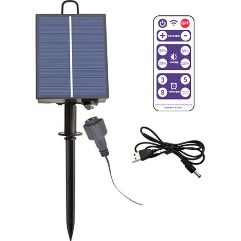 Steuereinheit Für Solar-lichterketten – Ip65 Wasserdicht – 8 Beleuchtungsmodi – Helligkeitsregelung Von 25–100 % – 4,5 V 1,2 W Polysilizium-panel