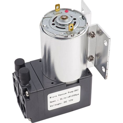 Mini-vakuumpumpe (12 V Dc), 5 L/min – Unterdruckansaugung – Geräuscharm – Für Medizinische Anwendungen Und Gasanalyse – 120 Kpa