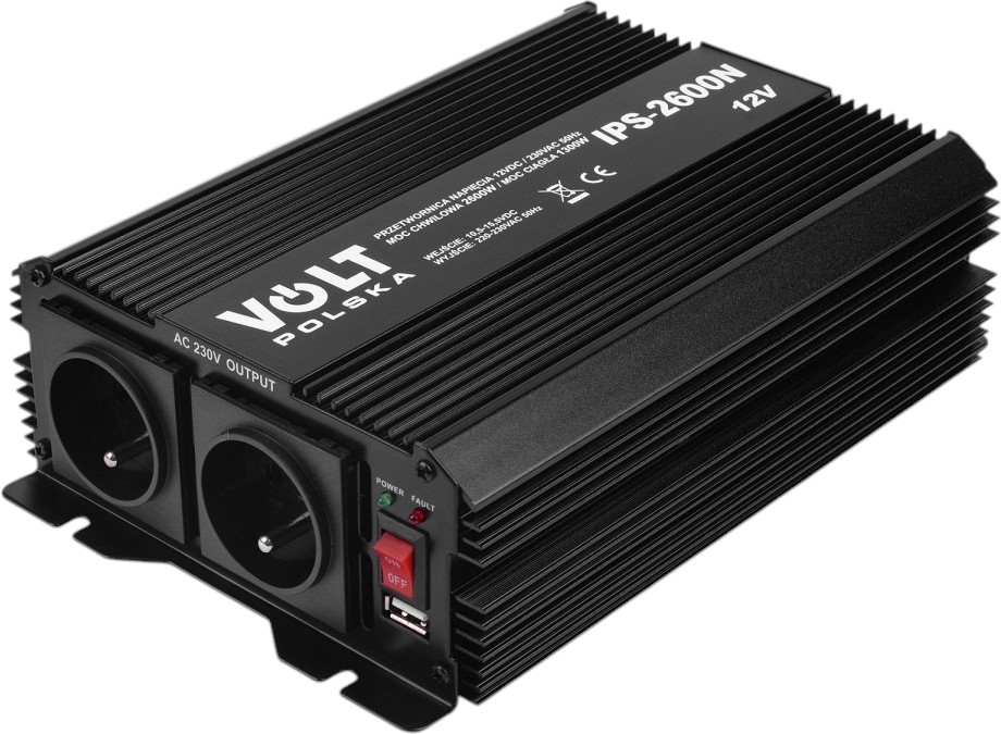 Spannungswandler Ips 2600n 12v 230v 1300 / 2600w + Usb Volt Polska