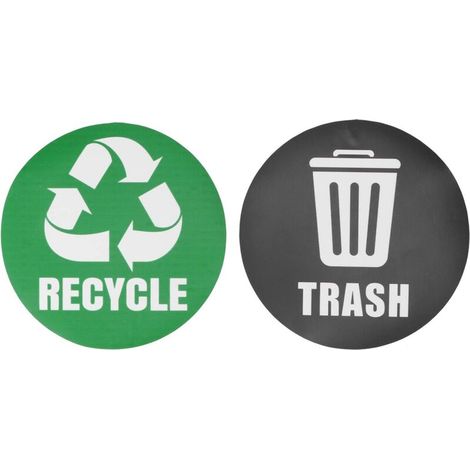 Wiederverwendbare Recycling-aufkleber, Mülleimer-schild-aufkleber, 18-teiliges Umweltfreundliches Heimdekor-set Fürs Homeoffice
