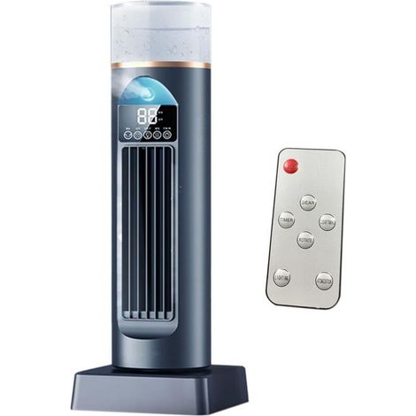 Leiser, Blattloser Turmventilator – 6-stufige Oszillationsfunktion – Fernbedienung – Für Schlafzimmer, Wohnzimmer, Büro, Wohnmobil