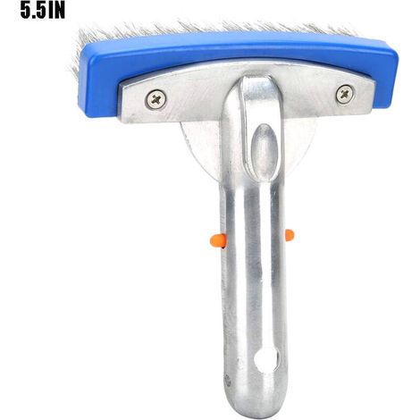 12,7 Cm Edelstahl-poolbürste – Reinigt Effektiv Algen Und Schmutz – 45°-winkel Für Einfache Unterwassernutzung