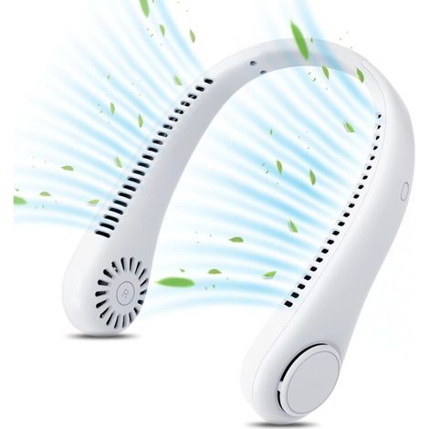 Wiederaufladbarer, Tragbarer Nackenventilator – 360°-luftstrom – 3 Geschwindigkeitsstufen – 2 Bis 9 Stunden Akkulaufzeit – Für Den Innen- Und Außenbereich