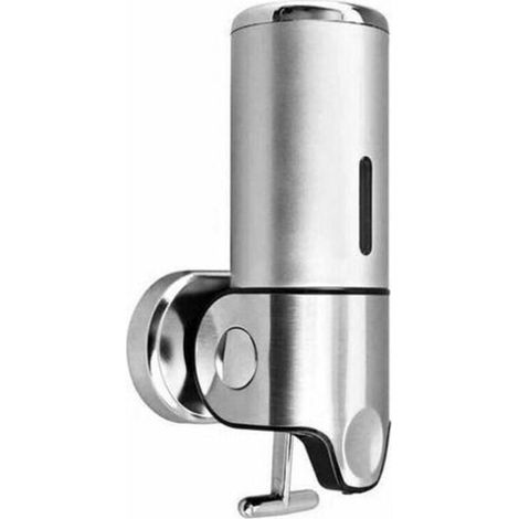Bardusch Wandseifenspender, Manueller Hängeseifenspender Für Küche, Hotel, Shampoo, Spülung, Duschgel, 500 Ml, Silber