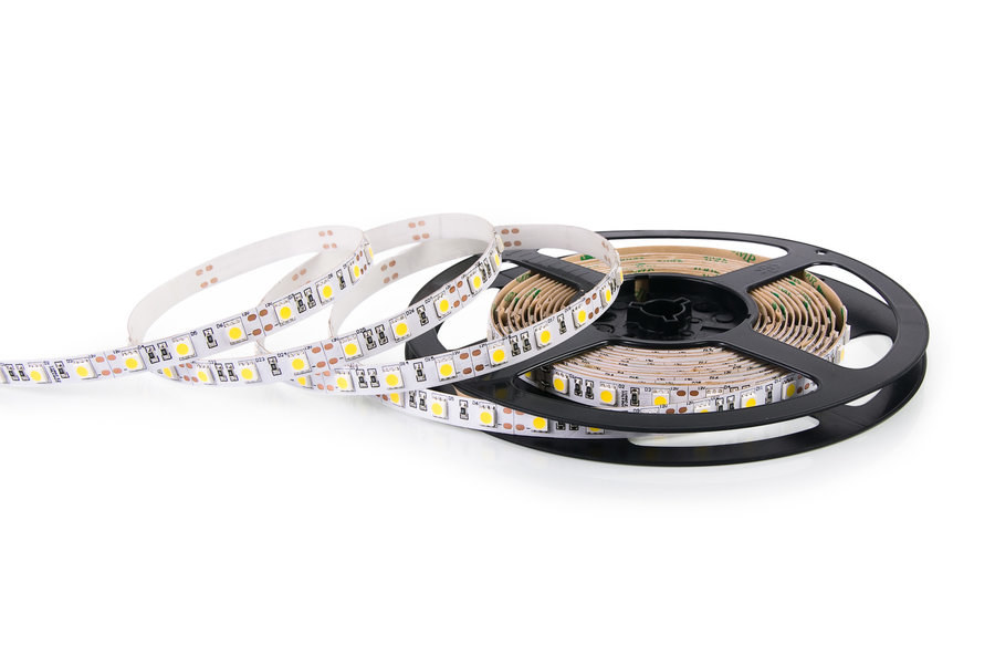Nextec Led-streifen 12v Smd 5050 - 300 Leds Ip33 Neutralweißes Substrat Weiß