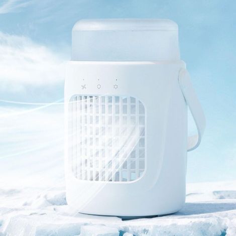 Tragbare Klimaanlage Für Den Innenbereich, Persönliche Tischklimaanlage, 3-stufiges, Leises Kühlsystem Mit Beleuchtung Für Schlafzimmer, Wohnzimmer, Camping Und Auto