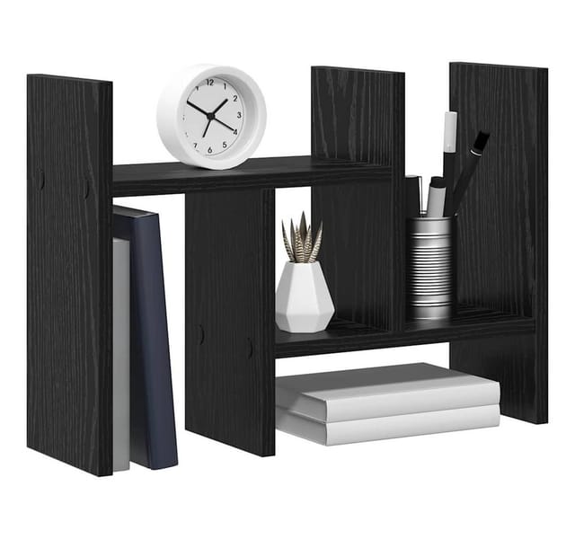 Schreibtisch Organizer Schwarz Eiche 50x15,5x35,5 cm Spanplatte Vidaxl
