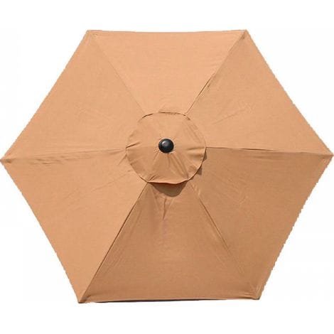 Ersatzbezug Für Sonnenschirm - 6 Streben - Durchmesser 2m - Wasserdicht - Uv-schutz - Ersatzstoff - Khaki (farbe)