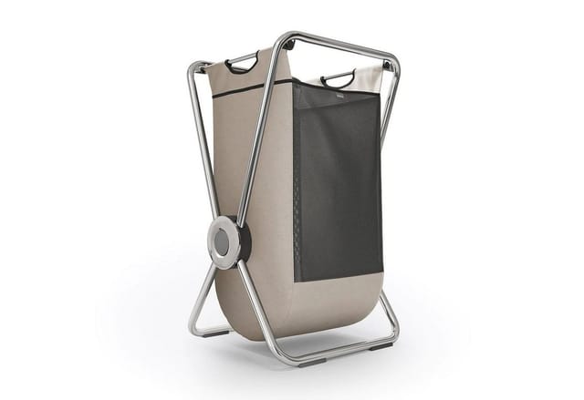 Simplehuman - Badezimmerzubehör - Wäschekorb, 75x42x51 cm, braun/stahl LT1008