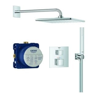 GROHE Grohtherm Cube Duschsystem Unterputz mit Rainshower Mono 310 Cube chrom 34868000