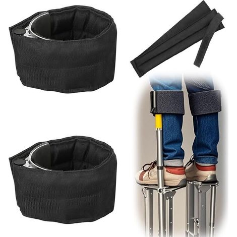 Set Mit 2 Gurten Für Trockenbaustelzen – Komfortables Und Verstellbares Design Für Trockenbauarbeiten – Beingurte Für Erwachsene – Ersatzgurte Für Trockenbau, Malerarbeiten Und