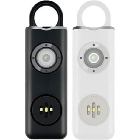 Safe Sound Personenalarm, Leistungsstarke 130-db-sirene Mit Sos-blitzlicht, Karabiner, Ladekabel, Laute Sicherheitssirene Für Frauen, Männer, Kinder Und Senioren (weiß)
