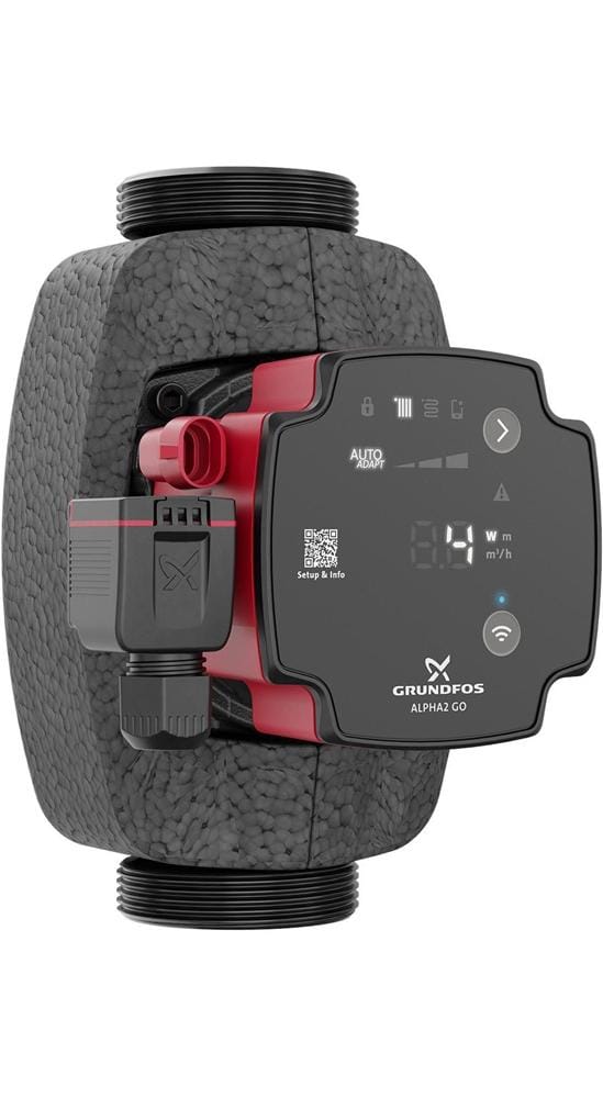 Grundfos ALPHA2 GO 32-60 180 EEI 0,18 Pumpe Autoadapt Bluetooth 93074238 inkl. Dämmschale