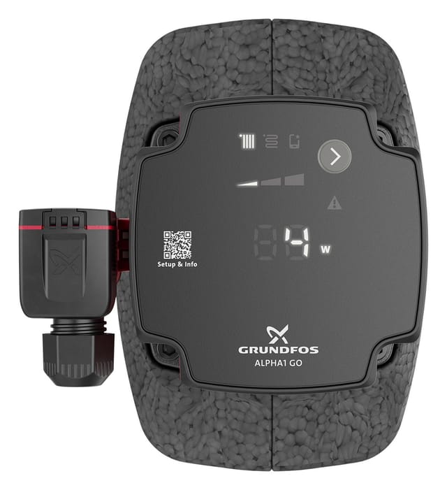 Grundfos ALPHA1 GO 25-40 130 EEI 0,20 Hocheffizienzpumpe 93074203 inkl. Dämmschale
