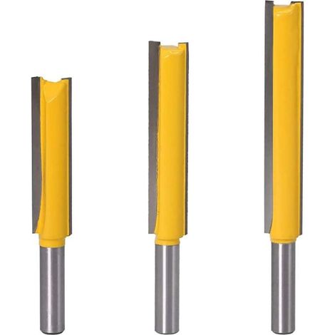 8-mm-schaft-fräser-set Mit Geraden Backen, Hartmetall, 3-teilig, Extra Lange Gerade Fräser 8 1/2 50, 8 1/2 63, 8 1/2 76 - Rw