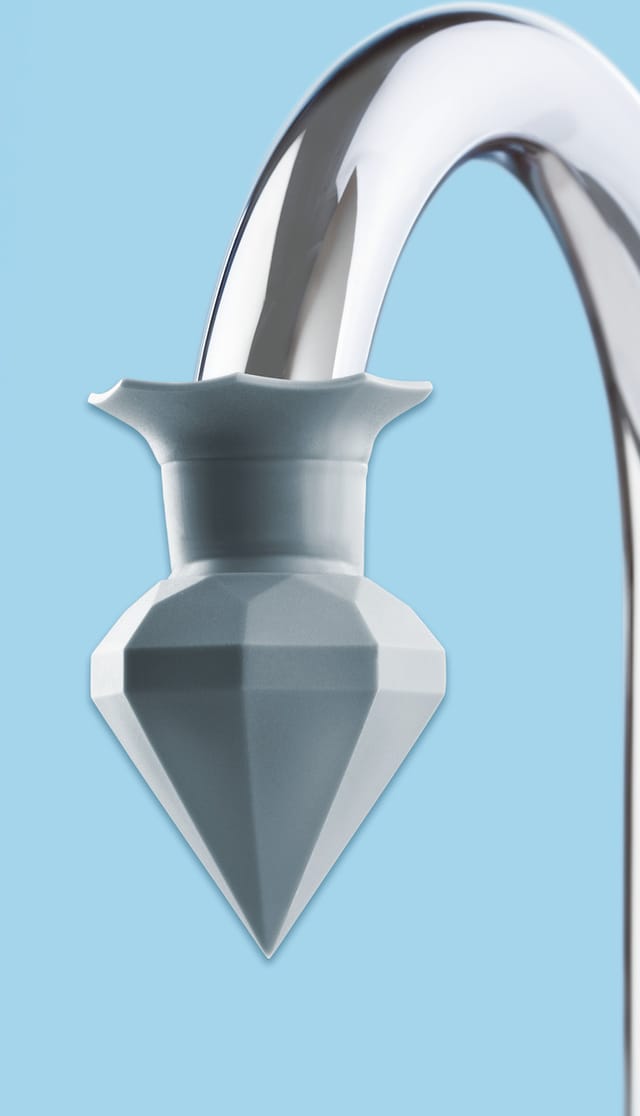 Diamond Clean Entkalker Ballon System für Wasser Hahn Kalk Löser Seifen - grau - Wenko