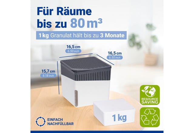 Raumentfeuchter Mod. Cube Weiß 1000 g