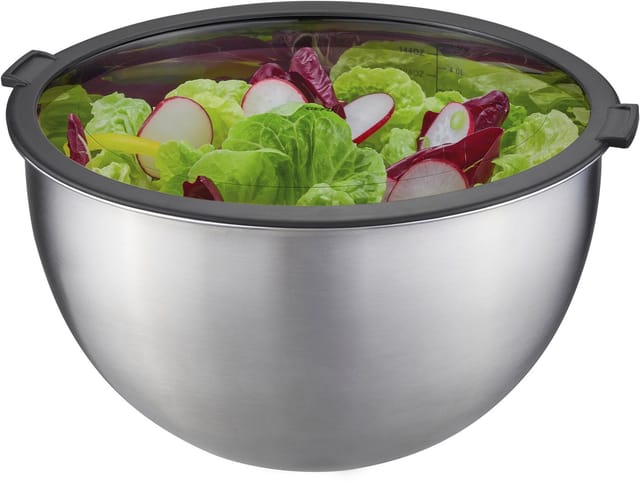 Set mit 3 salatschüsseln (1 l/2,5 l/4,5 l) mit luftdichten edelstahldeckeln - Gefu - 89430