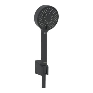 Basicjet - Duschset: Brausekopf, Brausehalter und Schlauch, 3 Strahlarten, eco, schwarz matt 4468013333 - Hansa