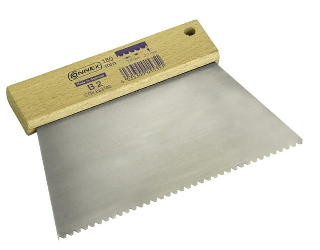 Zahnspachtel 180 mm Zahnung grob 2,9 x 2,7 mm Fliesenwerkzeug