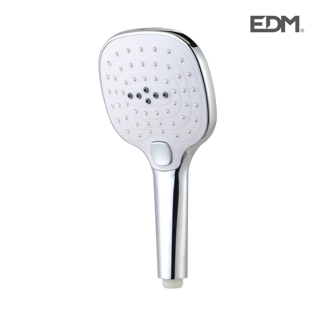 Anti-Kalk-Handbrause. quadratisch. 3 Funktionen. Farbe Chrom. edm
