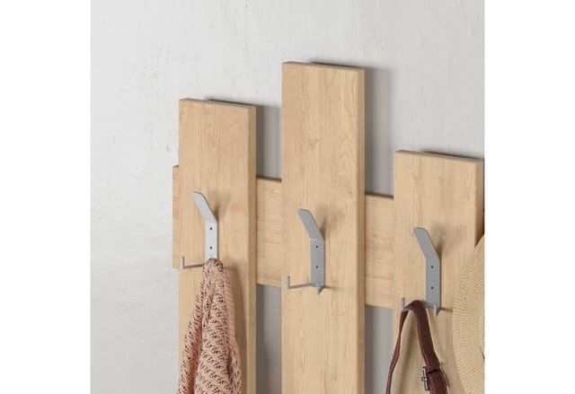 Wave Wandgarderobe - Eiche - Eiche hell