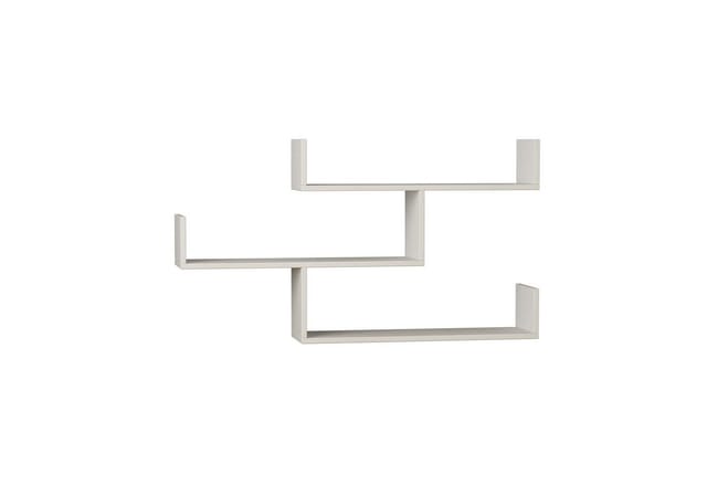 Decortie - Tibet Wandregal Modern Bücherregal Display Unit Weiß b 119cm Breit - White