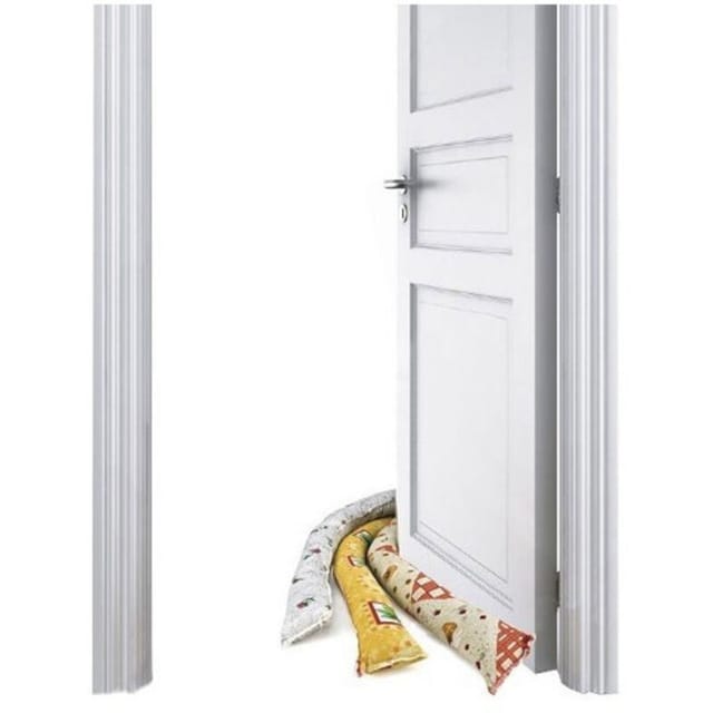 Trade Shop Traesio - Trade Shop - 3er Set farbige Zugluftstopper für Türen und Fenster 130 cm Winddichter Kälteschutz -