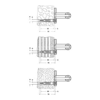 Plan Care Befestigungs-Set 1, 3x Holzschraube, 34990000100 - Keuco