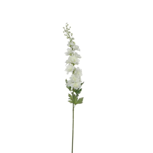 Mica Decorations - Mica künstliche Delphimium weiß 78 cm Kunstblume Seidenblume Einzelblume