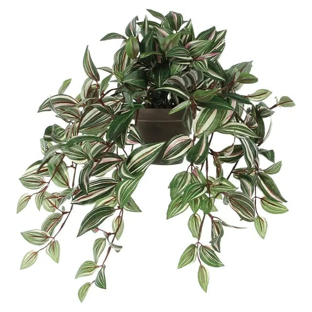 Mica Decorations - Mica Kunstpflanze Tradescantia hängend grün im Topf 45 x 25 x 25 cm Kunstpflanzen