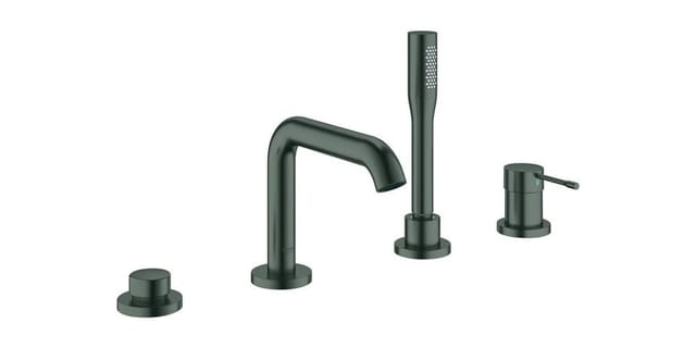 Grohe Essence Façade für 4-Loch-Einhand-Kombination mit Montage mit oder ohne Rahmen Hard Graphit gebürstet (19578AL1)
