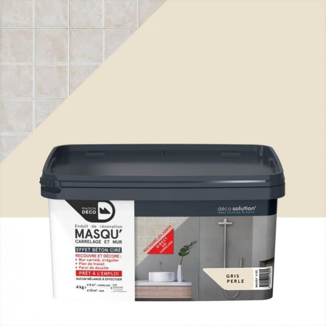 MAISON DECO Fliesen- und Wandmaskenbeschichtung, Perlgrau, 4 kg MAISON DECO