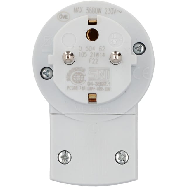 LEGRAND Schutzkontakt-Stecker integrierte Kupplung weiß Stecker & Kupplungen