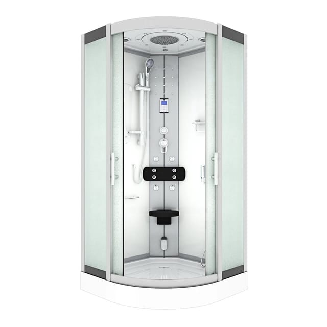 Duschkabine Komplettdusche Fertigdusche Dusche D46-10M0-EC 90x90 cm mit 2K Scheiben Versiegelung