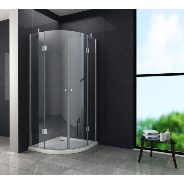 Duschkabine ANGOLO 100 x 100 x 195 cm (Viertelkreis)