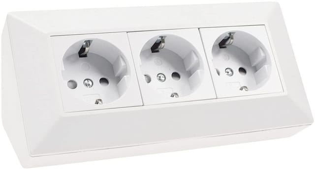 ChiliTec Steckdosenblock Unterbausteckdose 3-fach 250V 3er Aufputz