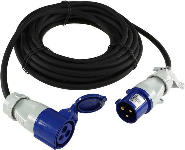 Chilitec - cee Verlängerungskabel 10Meter IP44 Stecker Kupplung Schutzdeckel