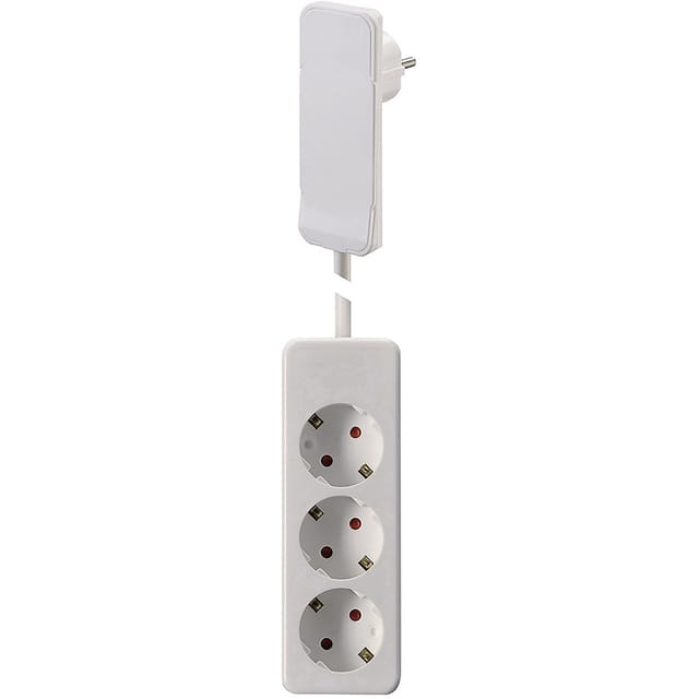 104566 Steckdosenleiste Weiß Flachstecker 1 St. - NVB