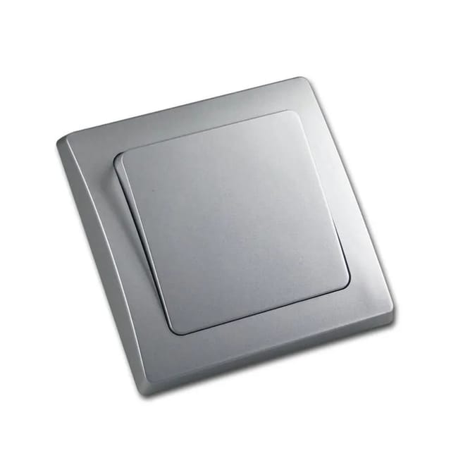 Delphi Wechsel-Schalter Unterputz 250V 1-fach Rahmen Silber Grau