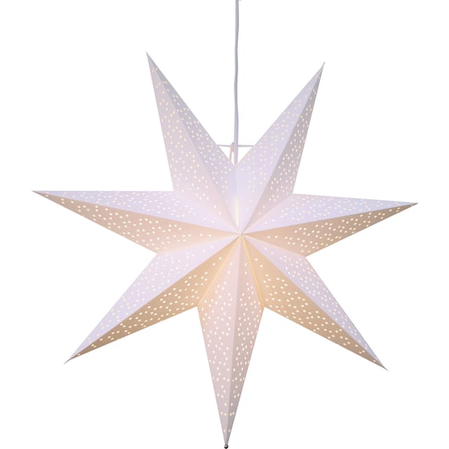 Star Trading - Weihnachtsstern Dot 3D Papierstern, Weiß, E14 Fassung, ø 54 cm