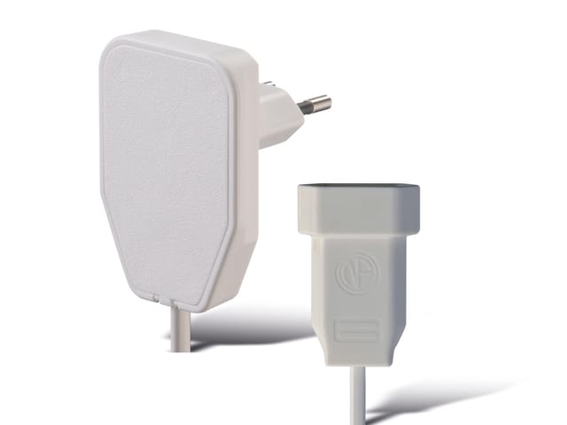 NVB 104574 Strom Verlängerungskabel Weiß 3.00 m H03VVH2-F 2X 0,75 mm²